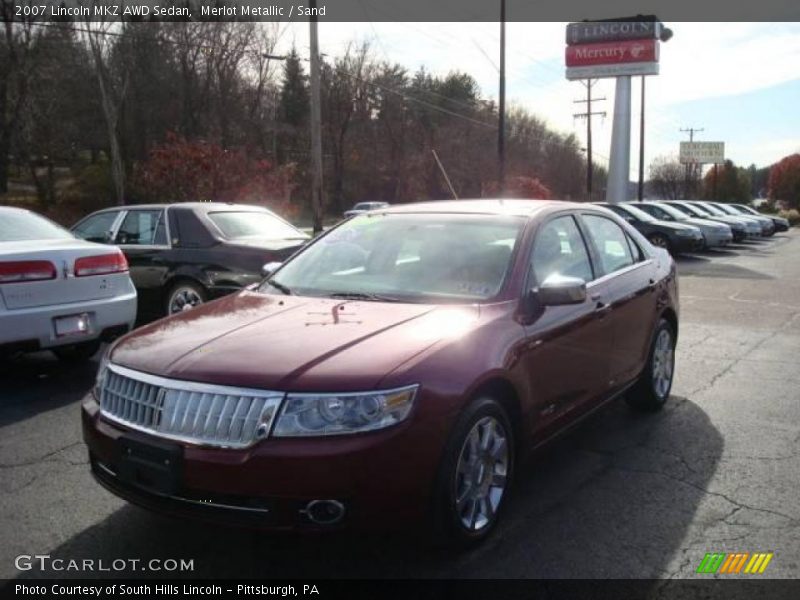 Merlot Metallic / Sand 2007 Lincoln MKZ AWD Sedan