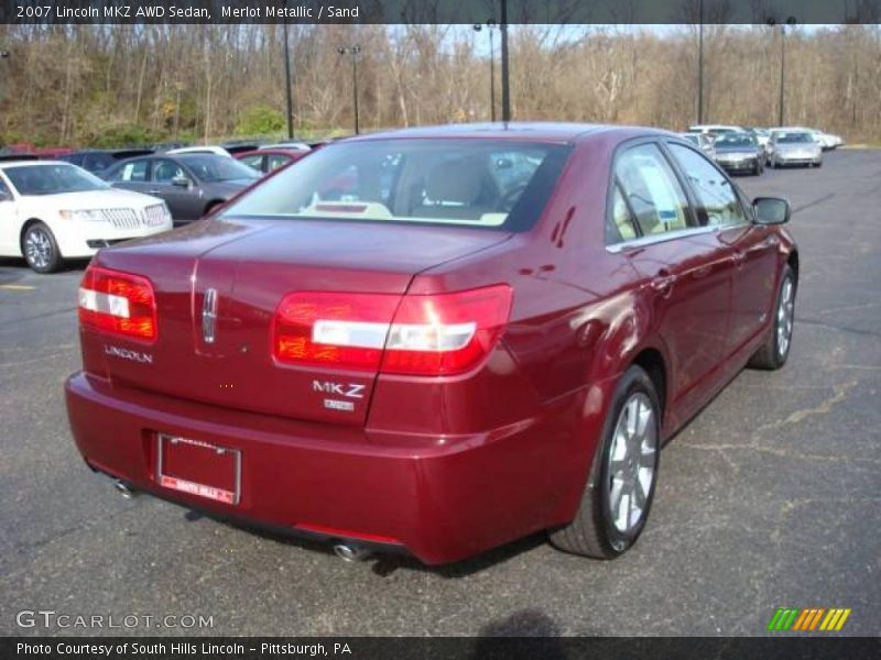 Merlot Metallic / Sand 2007 Lincoln MKZ AWD Sedan
