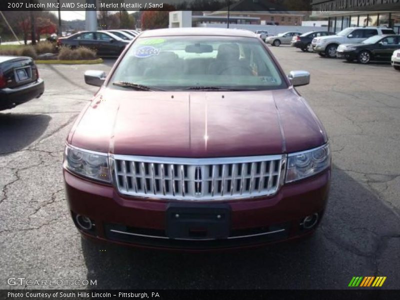 Merlot Metallic / Sand 2007 Lincoln MKZ AWD Sedan