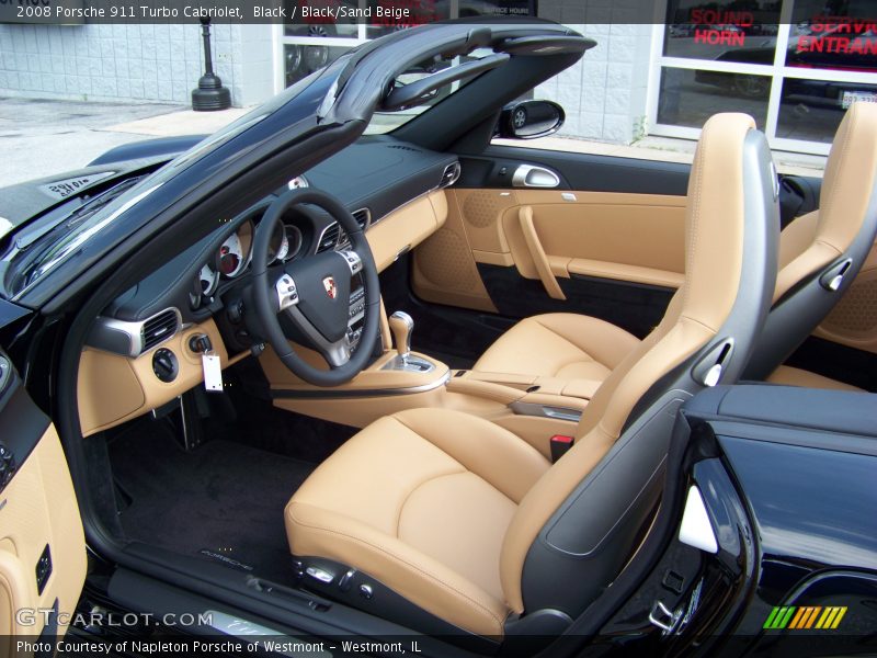 Black / Black/Sand Beige 2008 Porsche 911 Turbo Cabriolet