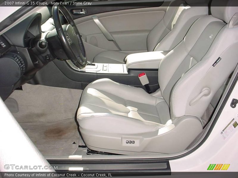 Ivory Pearl / Stone Gray 2007 Infiniti G 35 Coupe