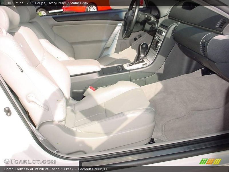 Ivory Pearl / Stone Gray 2007 Infiniti G 35 Coupe