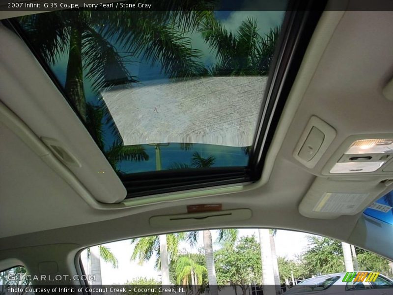 Ivory Pearl / Stone Gray 2007 Infiniti G 35 Coupe