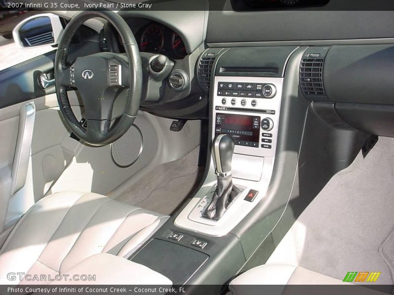 Ivory Pearl / Stone Gray 2007 Infiniti G 35 Coupe