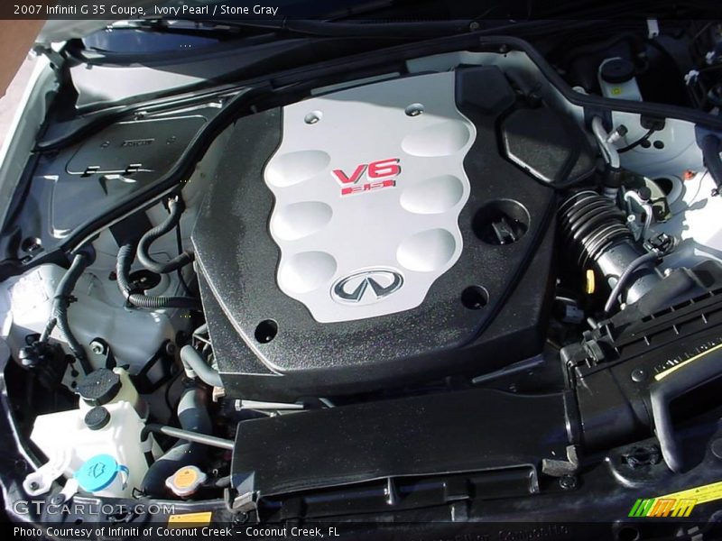 Ivory Pearl / Stone Gray 2007 Infiniti G 35 Coupe