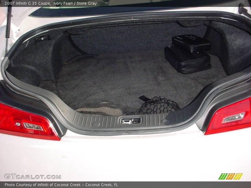 Ivory Pearl / Stone Gray 2007 Infiniti G 35 Coupe