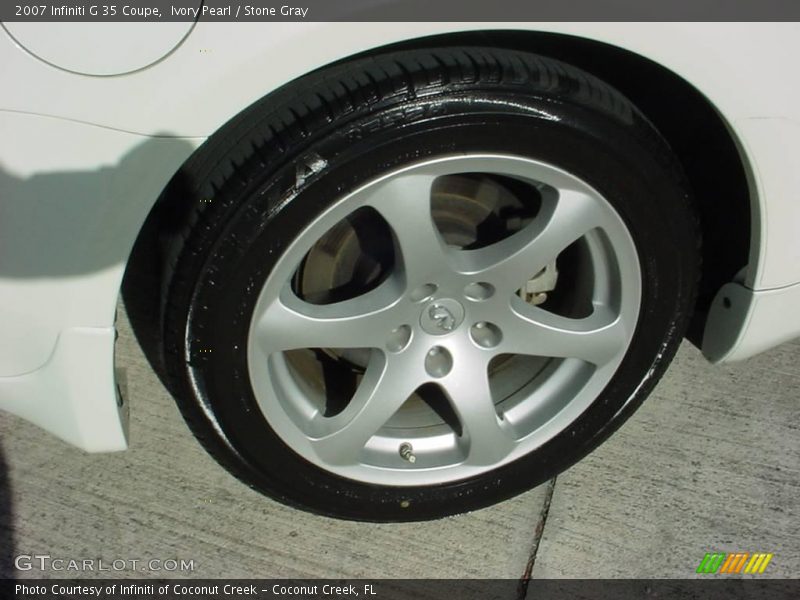 Ivory Pearl / Stone Gray 2007 Infiniti G 35 Coupe