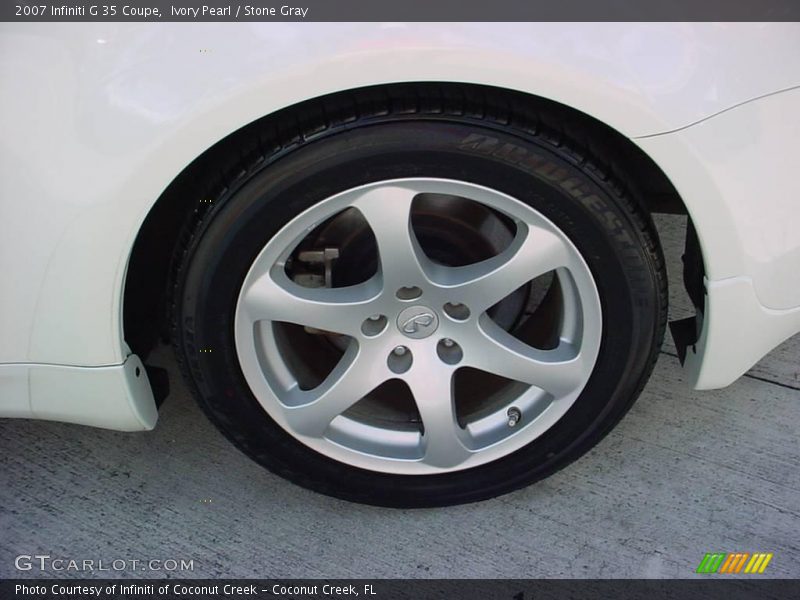 Ivory Pearl / Stone Gray 2007 Infiniti G 35 Coupe