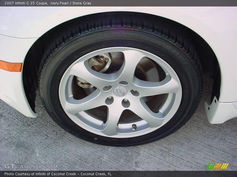 Ivory Pearl / Stone Gray 2007 Infiniti G 35 Coupe