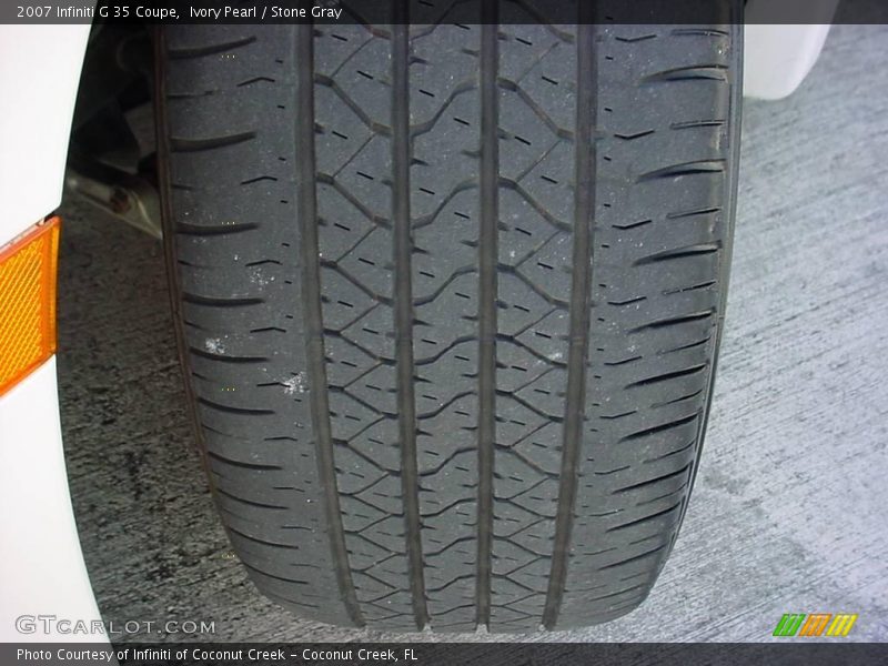 Ivory Pearl / Stone Gray 2007 Infiniti G 35 Coupe