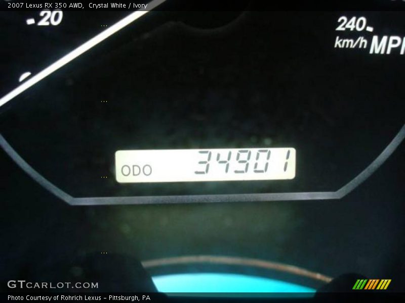 Crystal White / Ivory 2007 Lexus RX 350 AWD