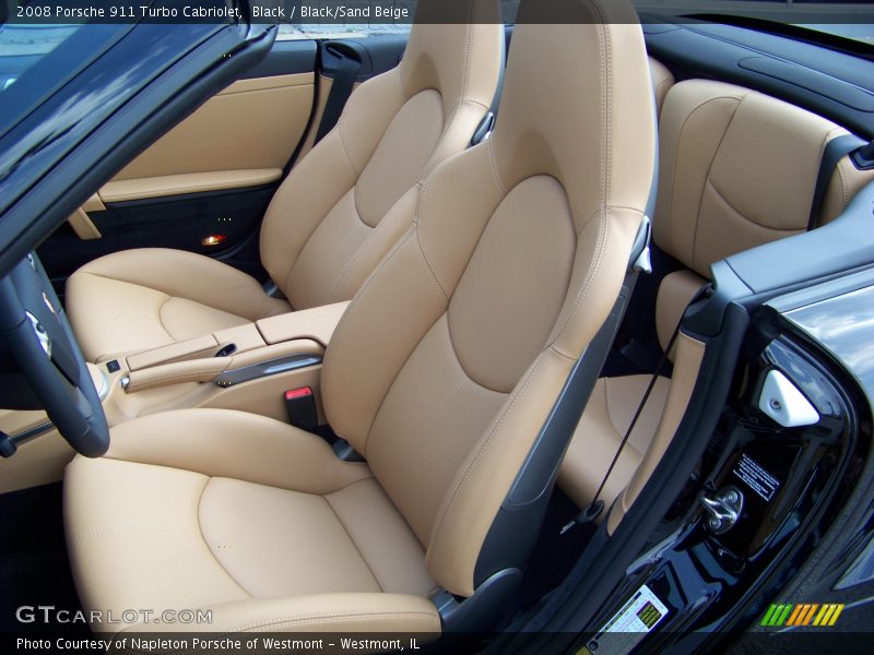 Black / Black/Sand Beige 2008 Porsche 911 Turbo Cabriolet