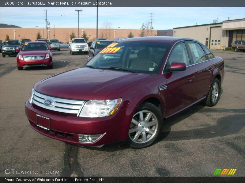 Merlot Metallic / Medium Light Stone 2008 Ford Taurus SEL