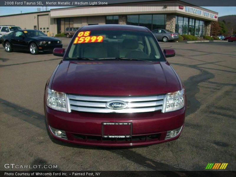 Merlot Metallic / Medium Light Stone 2008 Ford Taurus SEL