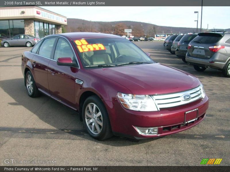 Merlot Metallic / Medium Light Stone 2008 Ford Taurus SEL