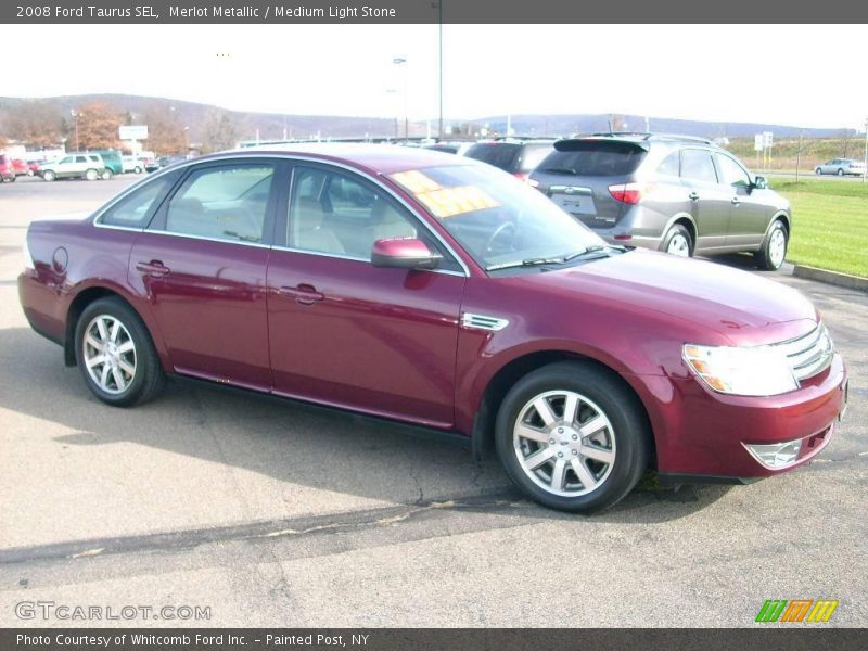 Merlot Metallic / Medium Light Stone 2008 Ford Taurus SEL