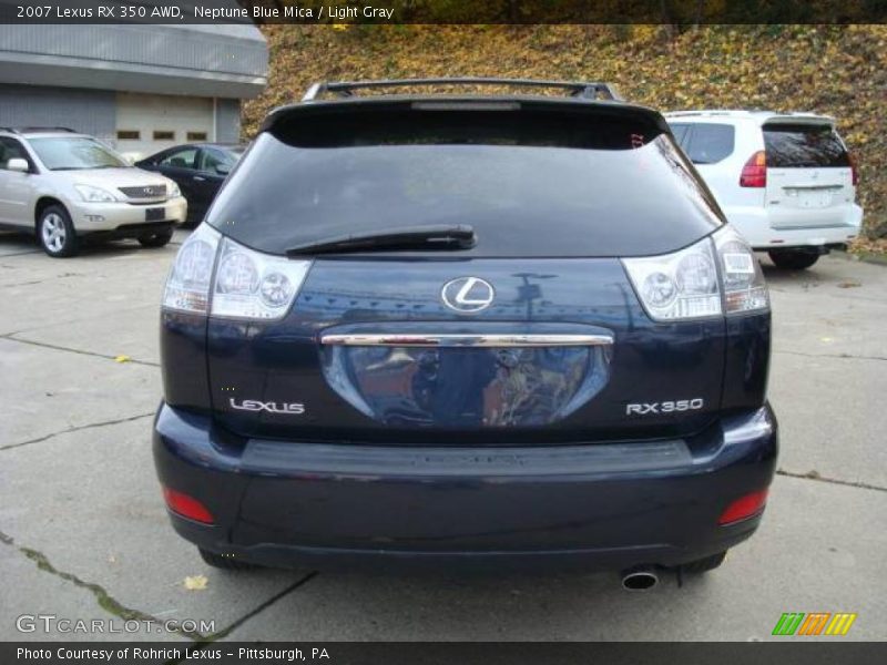 Neptune Blue Mica / Light Gray 2007 Lexus RX 350 AWD