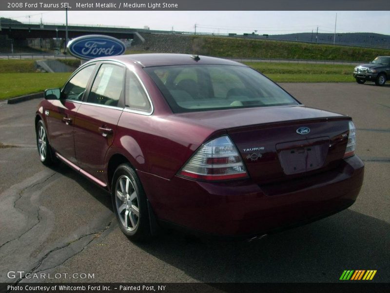 Merlot Metallic / Medium Light Stone 2008 Ford Taurus SEL
