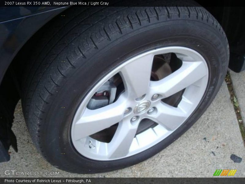 Neptune Blue Mica / Light Gray 2007 Lexus RX 350 AWD