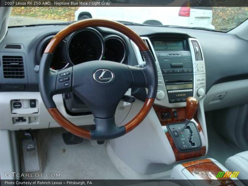 Neptune Blue Mica / Light Gray 2007 Lexus RX 350 AWD