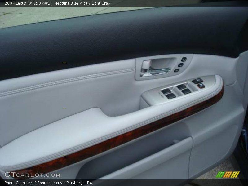 Neptune Blue Mica / Light Gray 2007 Lexus RX 350 AWD
