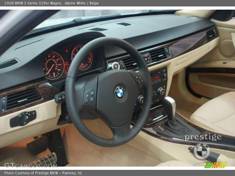 Alpine White / Beige 2008 BMW 3 Series 328xi Wagon