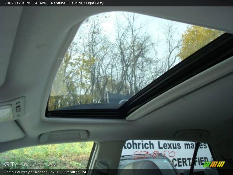Neptune Blue Mica / Light Gray 2007 Lexus RX 350 AWD