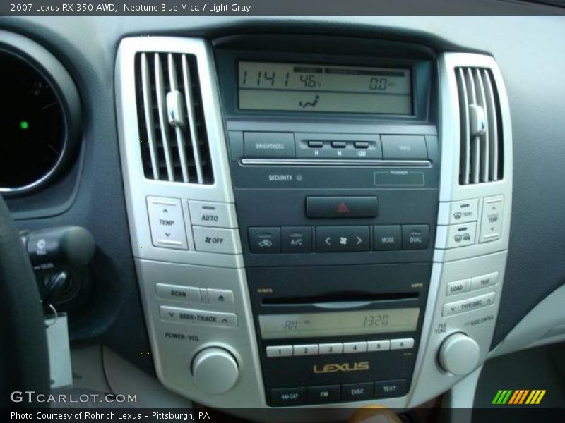 Neptune Blue Mica / Light Gray 2007 Lexus RX 350 AWD
