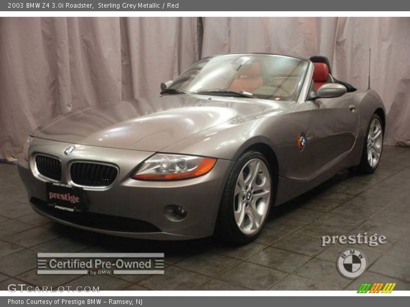 Sterling Grey Metallic / Red 2003 BMW Z4 3.0i Roadster
