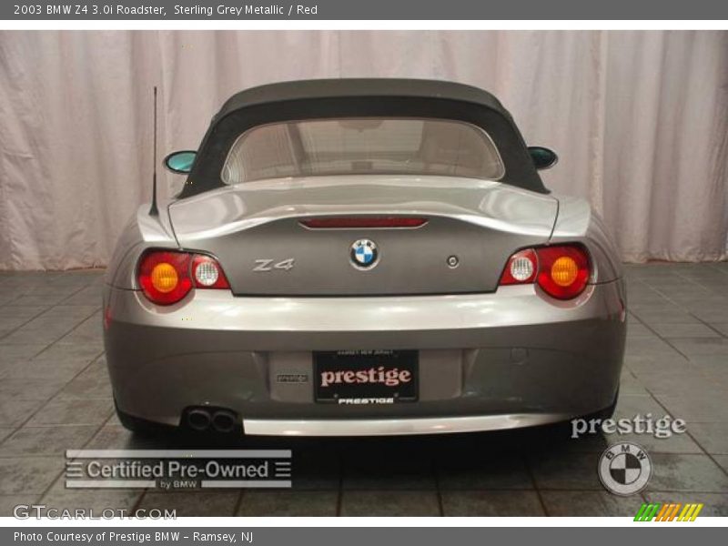 Sterling Grey Metallic / Red 2003 BMW Z4 3.0i Roadster