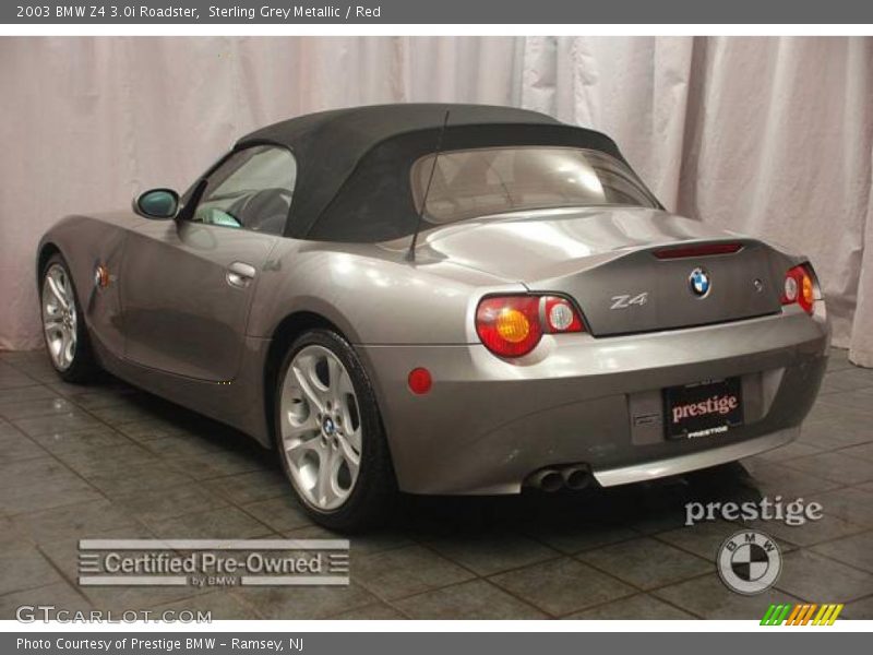 Sterling Grey Metallic / Red 2003 BMW Z4 3.0i Roadster