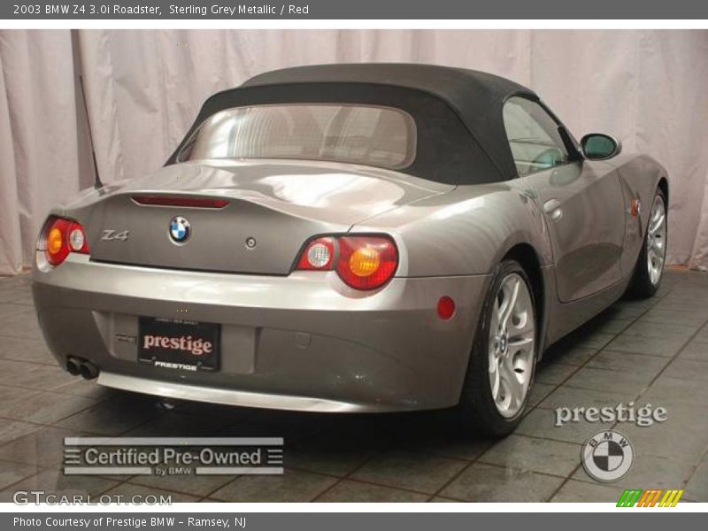 Sterling Grey Metallic / Red 2003 BMW Z4 3.0i Roadster