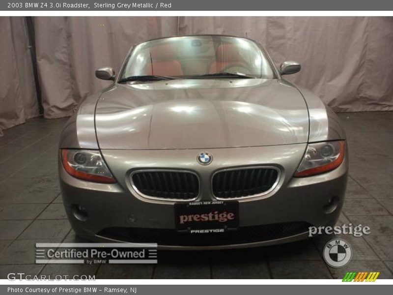Sterling Grey Metallic / Red 2003 BMW Z4 3.0i Roadster