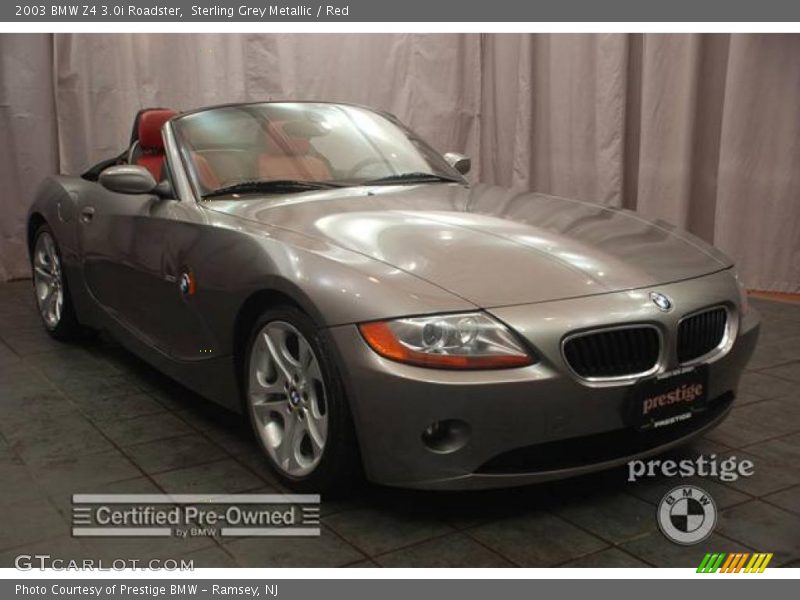 Sterling Grey Metallic / Red 2003 BMW Z4 3.0i Roadster