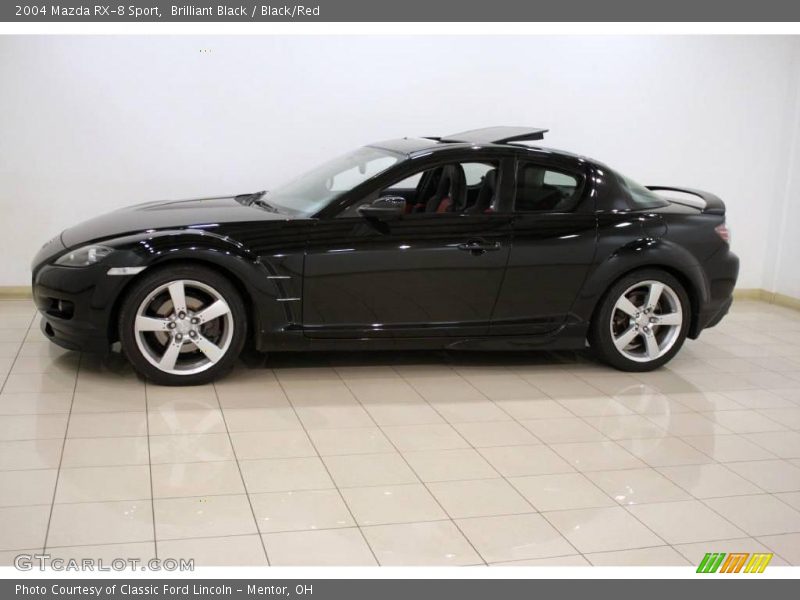 Brilliant Black / Black/Red 2004 Mazda RX-8 Sport