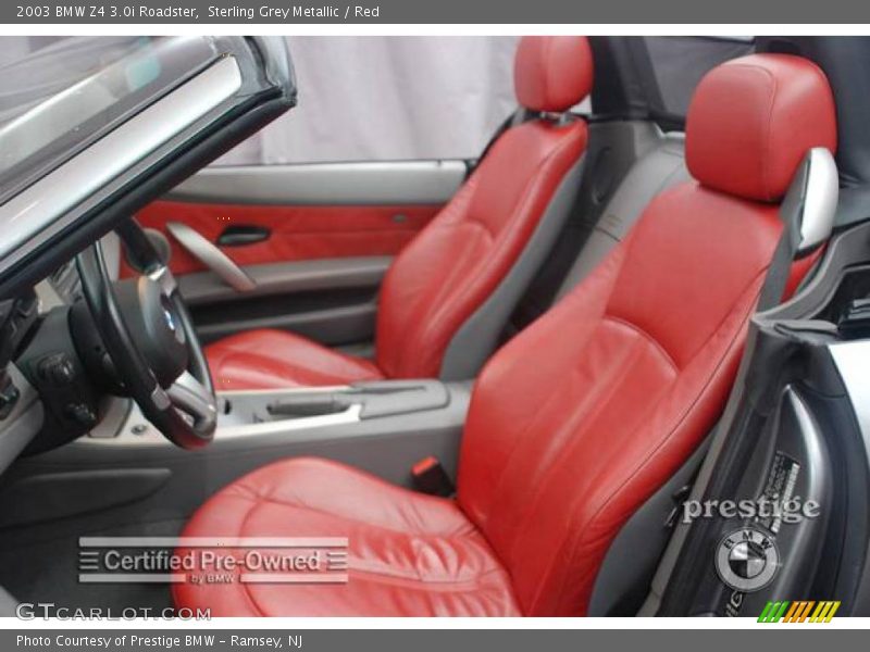 Sterling Grey Metallic / Red 2003 BMW Z4 3.0i Roadster