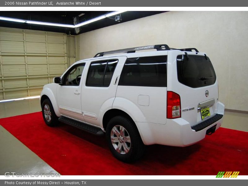 Avalanche White / Desert 2006 Nissan Pathfinder LE
