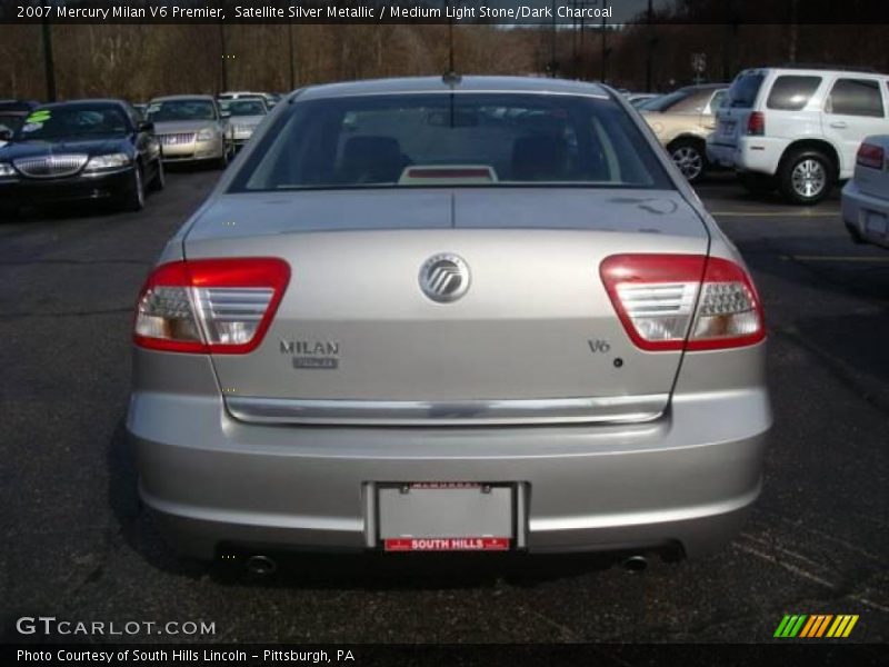 Satellite Silver Metallic / Medium Light Stone/Dark Charcoal 2007 Mercury Milan V6 Premier