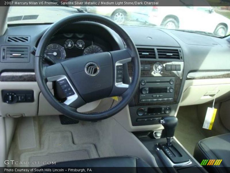 Satellite Silver Metallic / Medium Light Stone/Dark Charcoal 2007 Mercury Milan V6 Premier