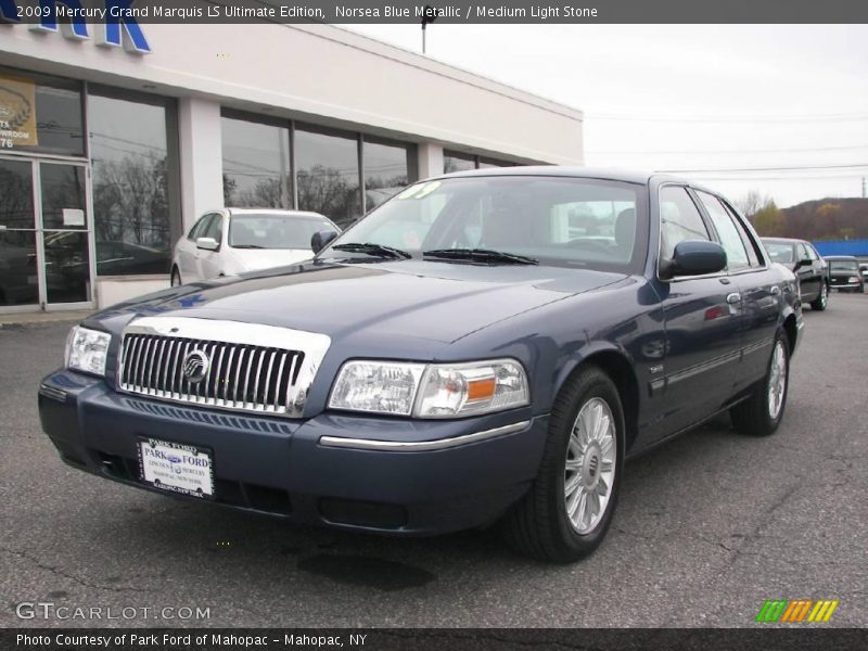 Norsea Blue Metallic / Medium Light Stone 2009 Mercury Grand Marquis LS Ultimate Edition