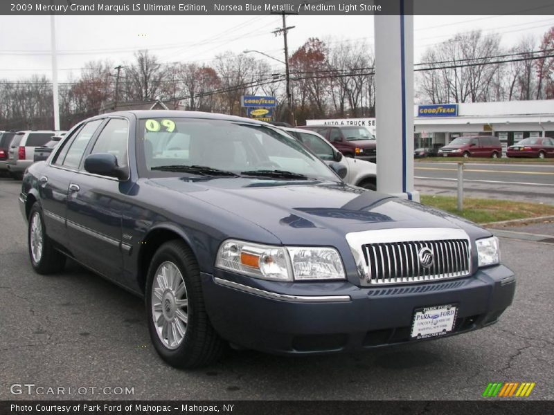 Norsea Blue Metallic / Medium Light Stone 2009 Mercury Grand Marquis LS Ultimate Edition