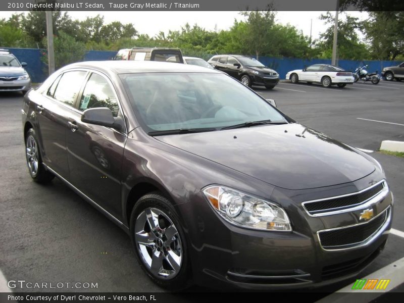 Taupe Gray Metallic / Titanium 2010 Chevrolet Malibu LT Sedan