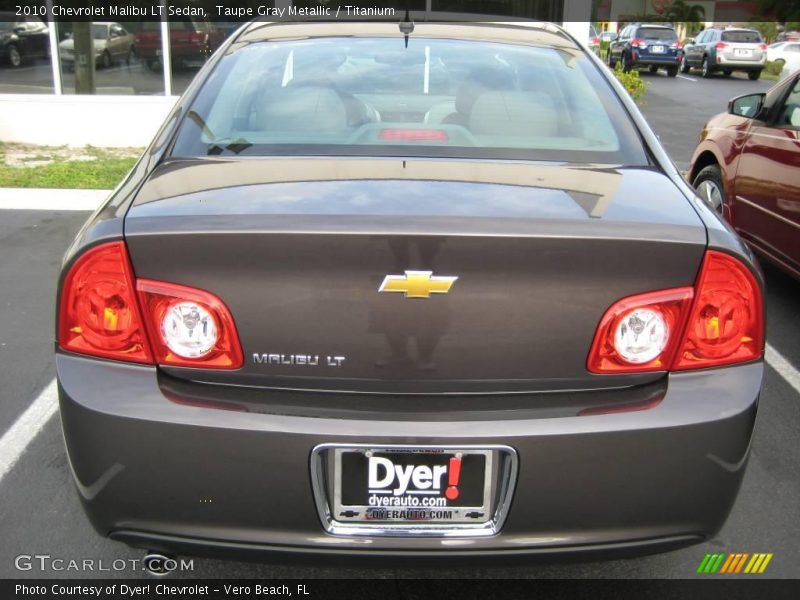 Taupe Gray Metallic / Titanium 2010 Chevrolet Malibu LT Sedan