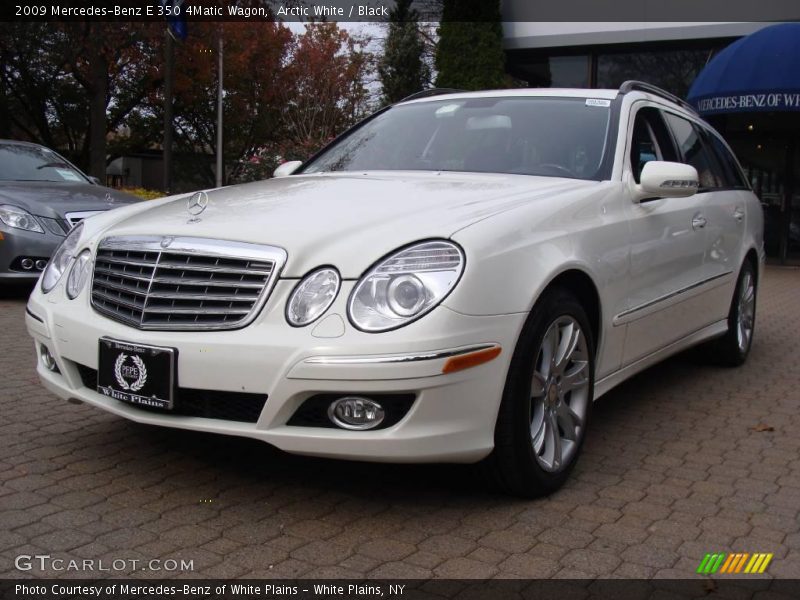 Arctic White / Black 2009 Mercedes-Benz E 350 4Matic Wagon