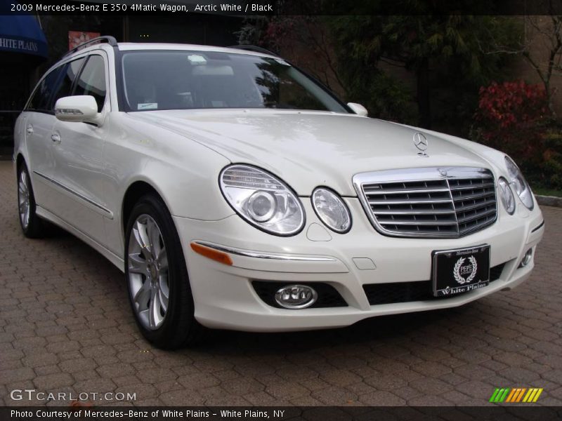 Arctic White / Black 2009 Mercedes-Benz E 350 4Matic Wagon
