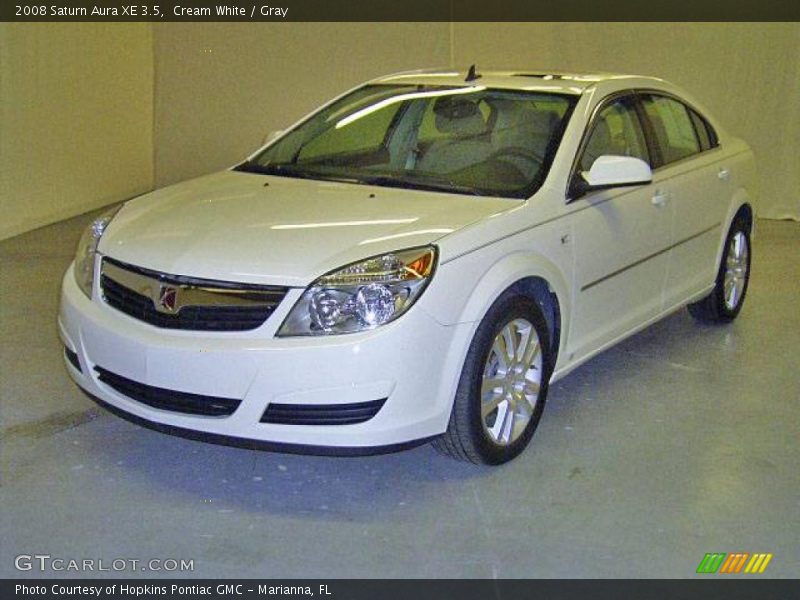 Cream White / Gray 2008 Saturn Aura XE 3.5
