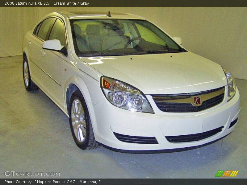 Cream White / Gray 2008 Saturn Aura XE 3.5