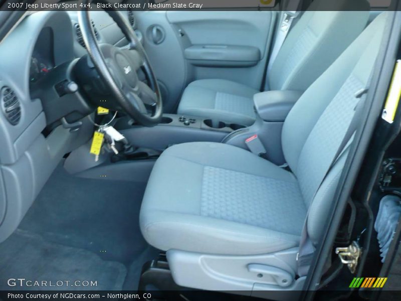 Black Clearcoat / Medium Slate Gray 2007 Jeep Liberty Sport 4x4