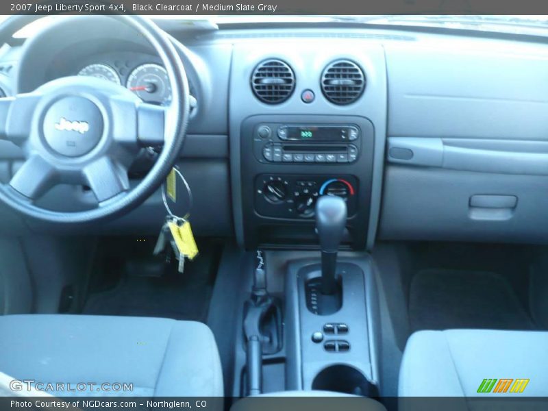 Black Clearcoat / Medium Slate Gray 2007 Jeep Liberty Sport 4x4