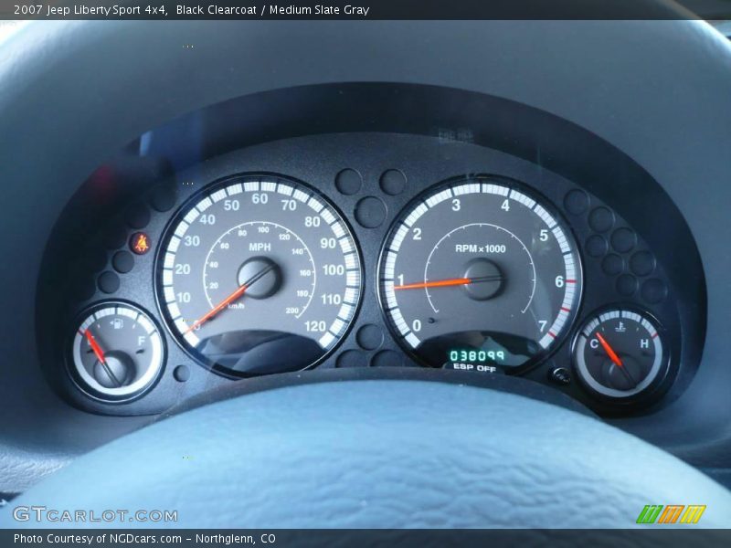 Black Clearcoat / Medium Slate Gray 2007 Jeep Liberty Sport 4x4